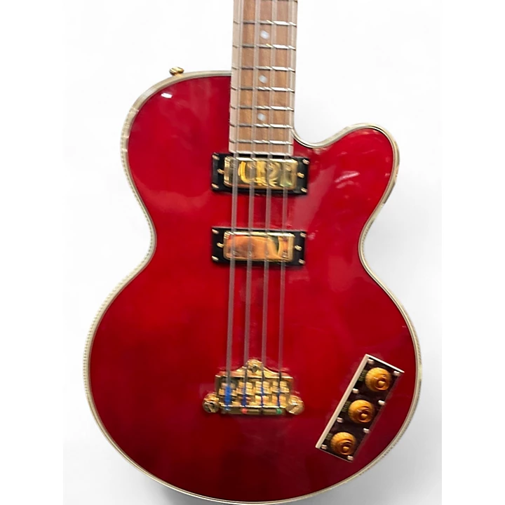 Used Epiphone Allen Woody Signature Candy Apple Red Electric Bass Guitar