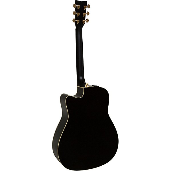 FX335C Dreadnought Acoustic Electric Guitar Black