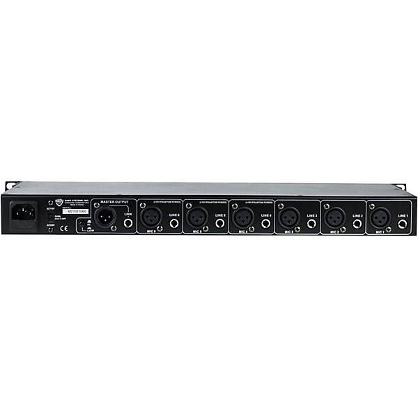 Nady RMX 6 Rackmount 6 Channel Mic Line Mixer Level 1 630417004000000.gc