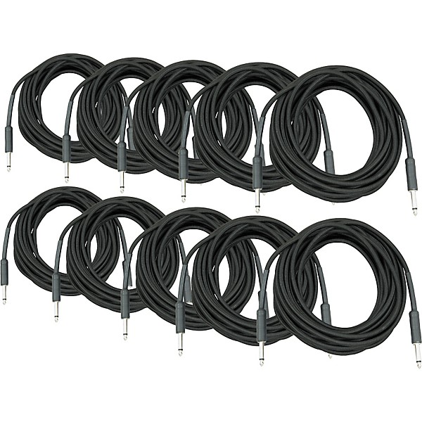 Braided Instrument Cable 1 4 In Black 30 Ft 10 Pack