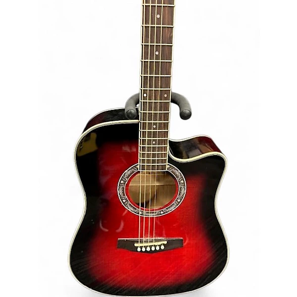 Ibanez Used Ibanez PF28ECE Crimson Red Burst Acoustic Electric Guitar.gc