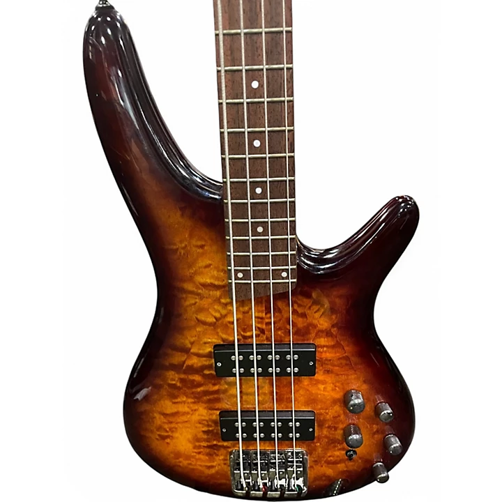 Used Ibanez SR400EQM 2 Color Sunburst Electric Bass Guitar