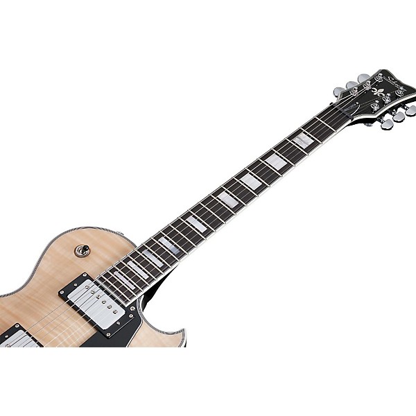 Schecter Guitar Research Solo II Custom Electric Guitar Gloss Natural Top with Black Back