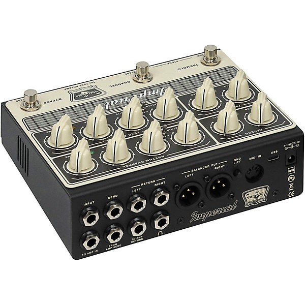 Imperial Preamp Effects Pedal Cream and Black