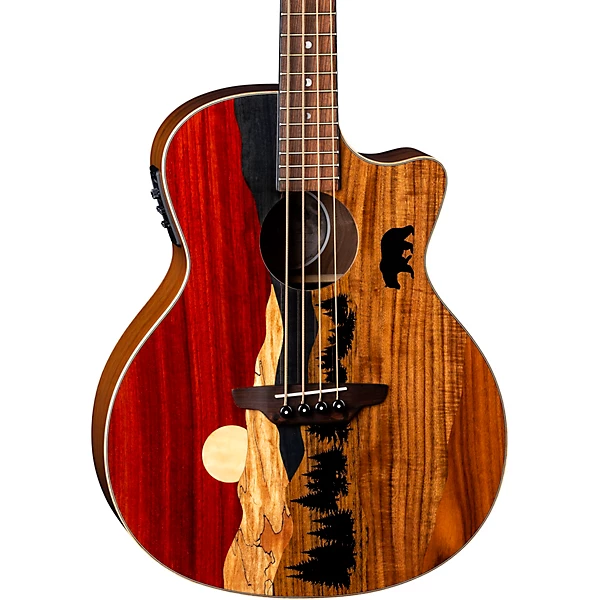 Vista Bear Tropical Wood Acoustic Electric Bass Gloss Natural