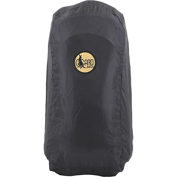 Designer Compact Triple Trumpet Wheelie Black Leather with Burgundy Leather Trim