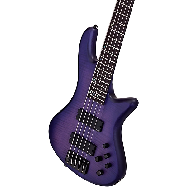 Schecter Guitar Research Limited Edition Stiletto Studio 5 5 String Bass Transparent Purple Burst