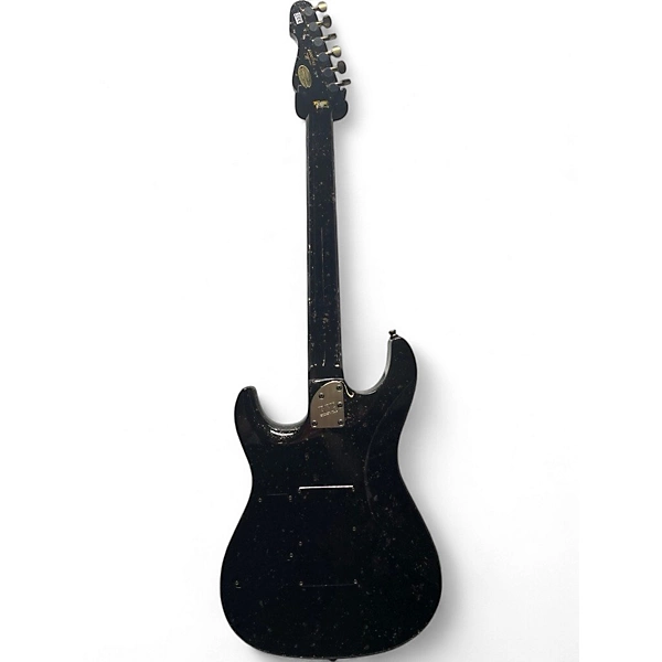 Used 2017 ESP Exhibition Limited Edition Snapper Blast Maziora Gold Leaf Solid Body Electric Guitar