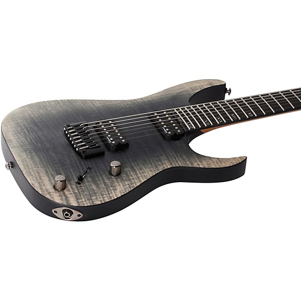 Banshee Mach 7 String Extended Electric Guitar FalloutBurst