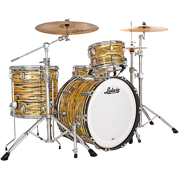 Ludwig Legacy Mahogany 3 Piece Fab Shell Pack with 22 in. Bass Drum Lemon Oyster