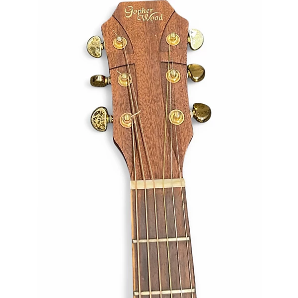 Used 2010s Gopher Wood g series 710 Natural Acoustic Electric Guitar