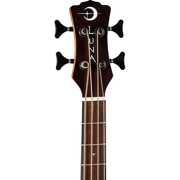 Luna Tribal Short Scale Acoustic Electric Bass Guitar