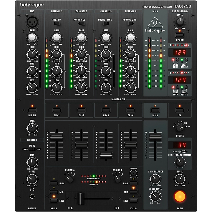 DJX750 5 Channel Pro DJ Mixer