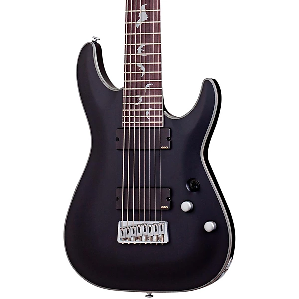 Damien Platinum 8 String Electric Guitar Satin Black