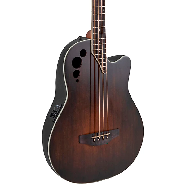 AEB4 7S Traditional Series Mid Depth Acoustic Electric Bass Guitar Honey Burst