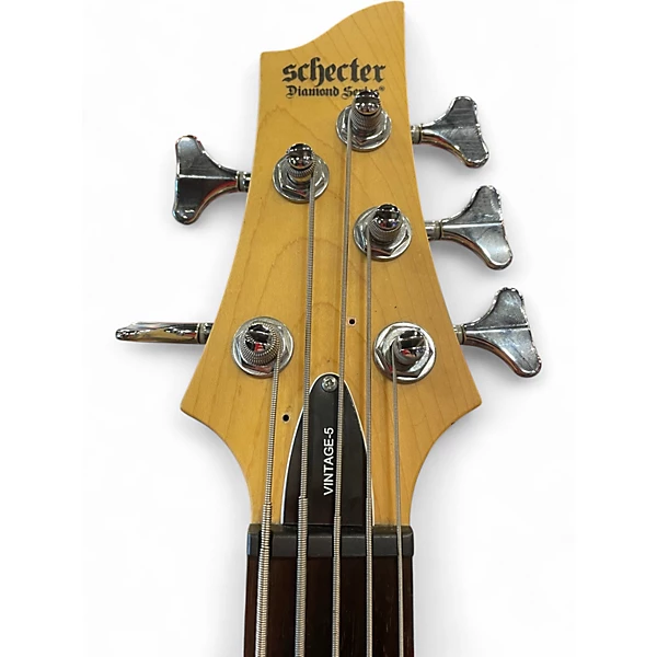 Used Schecter Guitar Research Diamond Passive Custom Active 5 String 2 Color Sunburst Electric Bass Guitar