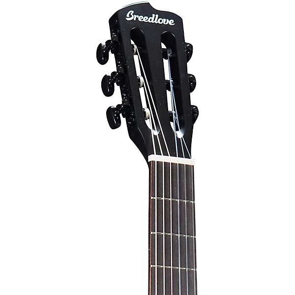 Discovery Red Cedar Mahogany Nylon String Concert Acoustic Electric Guitar Satin Black