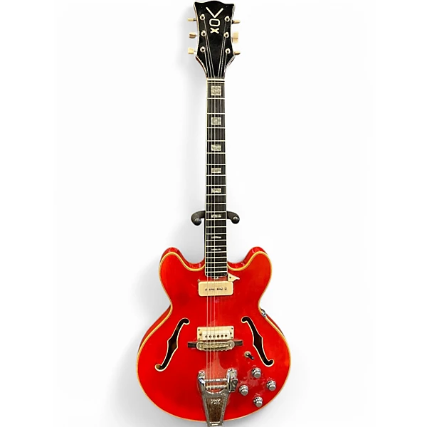 Vintage 1960s Vox lynx orange Hollow Body Electric Guitar