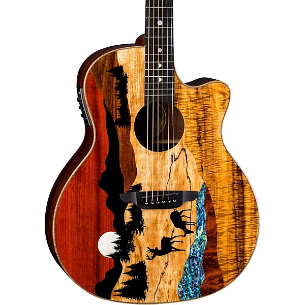 Vista Deer Tropical Wood Acoustic Electric Guitar Natural