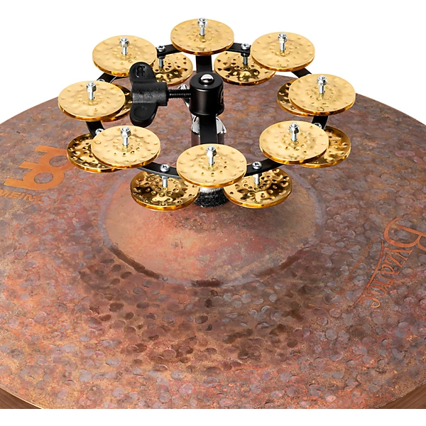 Headliner Series Hand Hammered Brass Jingles Hi Hat Tambourine Double Row