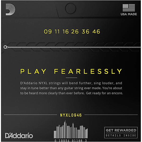 NYXL0946 Super Light Top Regular Bottom Electric Guitar Strings