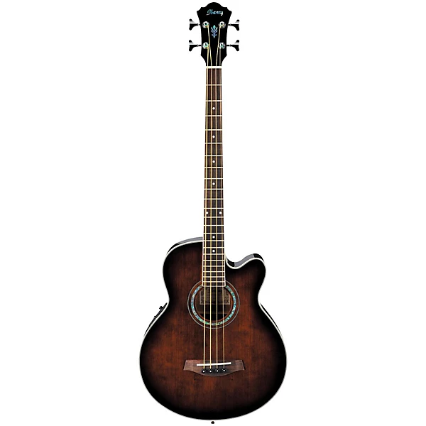 AEB10E Acoustic Electric Bass Guitar with Onboard Tuner Dark Violin Sunburst