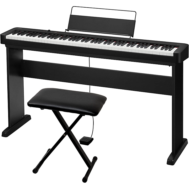 Casio CDP S110 Digital Piano with Wooden Stand and Bench Level 1 Black M14621004001000.gc