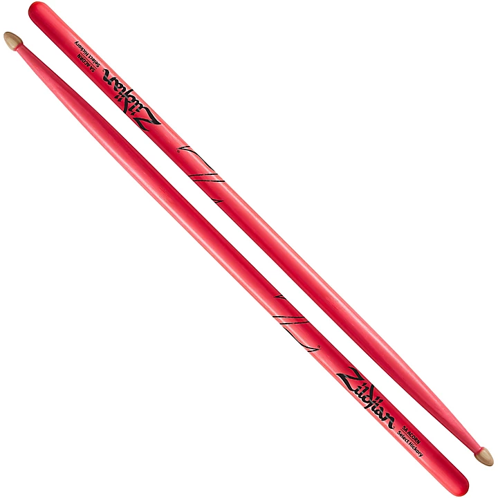 Acorn Tip Neon Pink Drumsticks 5A Wood Tip