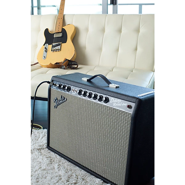 Fender 64 Custom Deluxe Reverb 20W 1x12 Tube Guitar Combo Amp Level 1 Black K36049004001000.gc