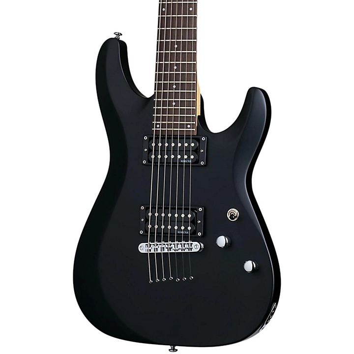 C 7 Deluxe Seven String Electric Guitar Satin Black
