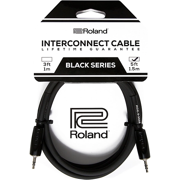 Black Series 35mm TRS 35mm TRS Balanced Interconnect Cable 5 ft Black