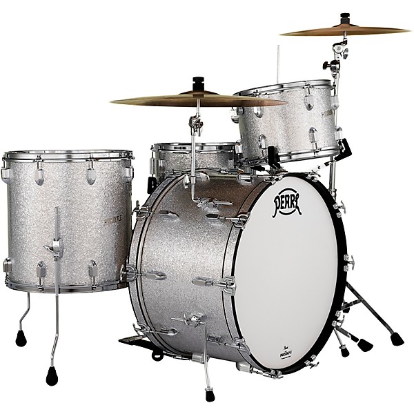 Pearl President Series Deluxe 3 Piece Shell Pack with 24 in. Bass Drum Silver Sparkle