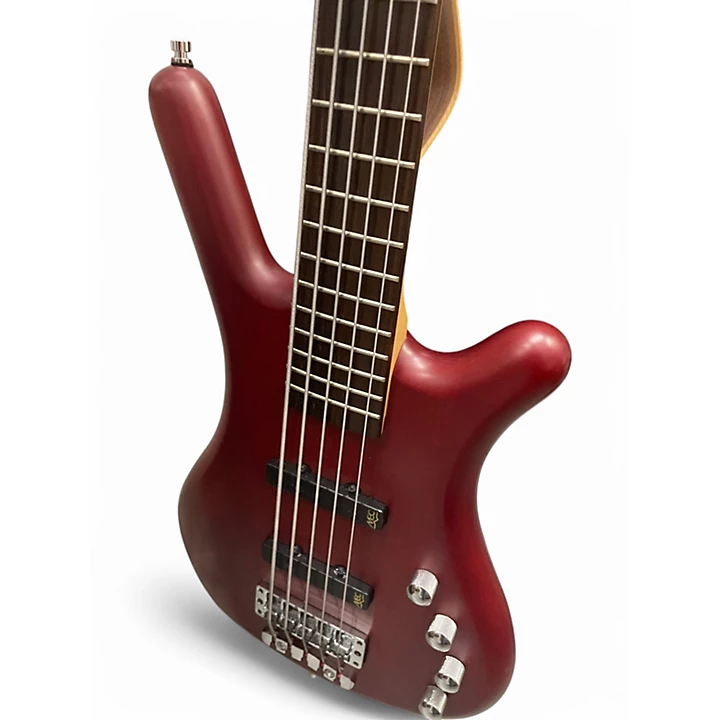 Warwick Used Warwick Corvette 5 String Rockbass Satin Red Electric Bass Guitar.gc