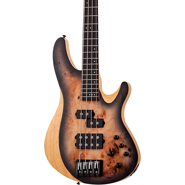 Schecter Guitar Research Reaper 4 Electric Bass Guitar Satin Charcoal Burst