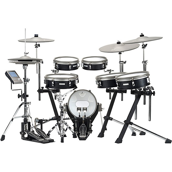 3X Acoustic Designed Electronic Drum Set Black Oak Wrap