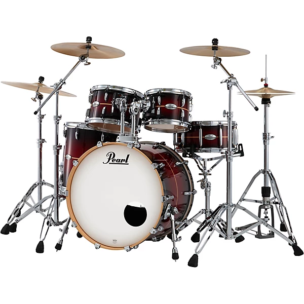 Professional Maple 4 Piece Shell Pack with 22 Bass Drum Redburst Stripe