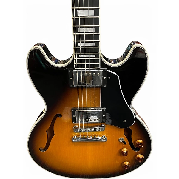 Gibson Used 2014 Gibson Memphis Midtown Custom Vintage Sunburst Hollow Body Electric Guitar.gc