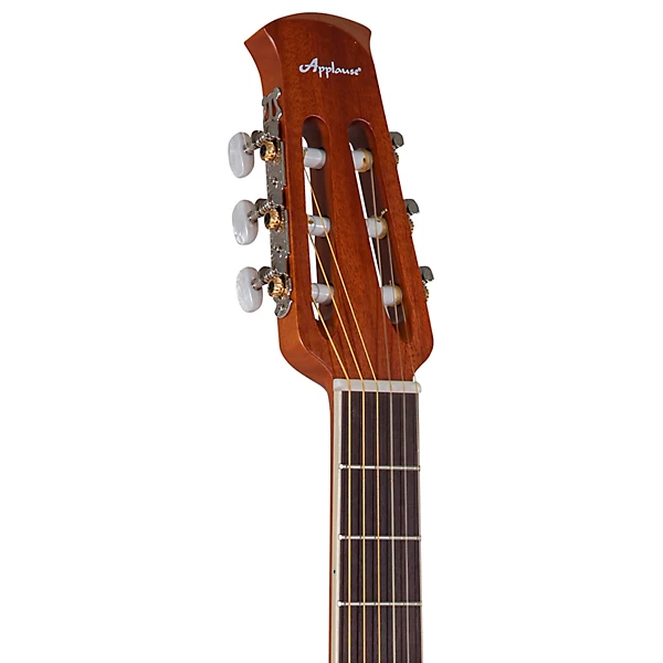 Applause AB24CS 4S Traditional Series Mid Depth Spruce Nylon String Classical Acoustic Electric Guitar Natural