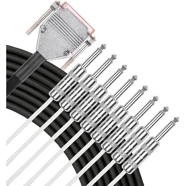 Advantage 8 Channel Snake D sub to 1 4 TRS 5 ft Black