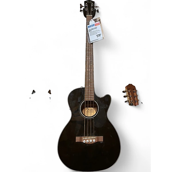 Fender Used Fender CB 60SCE Black Acoustic Bass Guitar