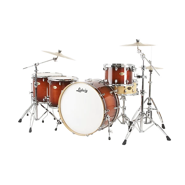 Ludwig Centennial Zep 4 Piece Shell Pack Level 1 Mahogany Burst H89631004003000.gc