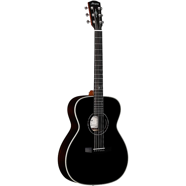 LF70e Herringbone Laureate Series Folk OM Acoustic Electric Guitar Blacktop