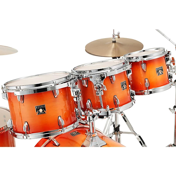 TAMA Superstar Classic Custom 7 Piece Shell Pack Level 1 Tangerine Lacquer Burst J13720004006000.gc
