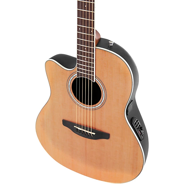 Ovation CS24L Celebrity Series Traditional Mid Depth Left Handed Acoustic Electric Guitar Natural