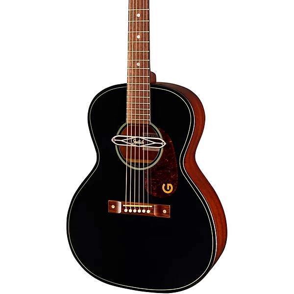 Deltoluxe Concert Acoustic Electric Guitar Black Top