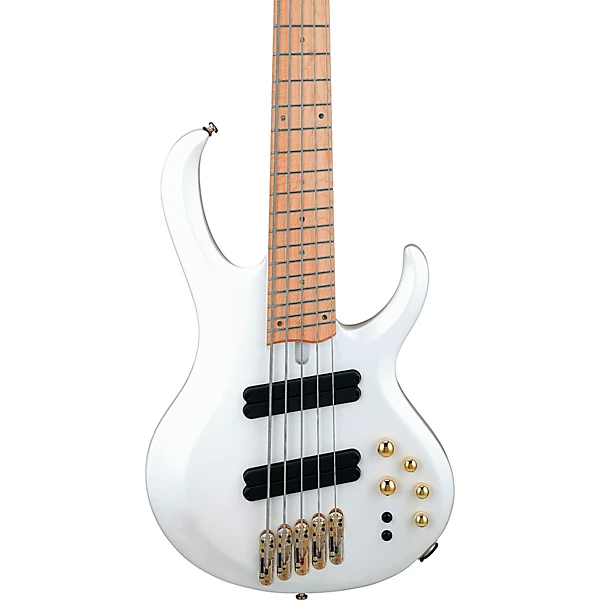 Ibanez BTB605MLM 5 String Multi Scale Electric Bass Guitar Level 2 Pearl White Matte
