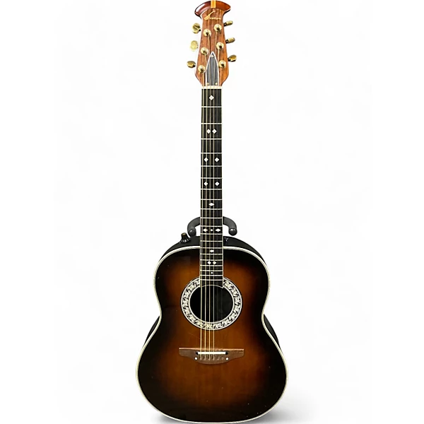 Vintage 1975 Ovation 1617 1 2 Tone Sunburst Acoustic Guitar