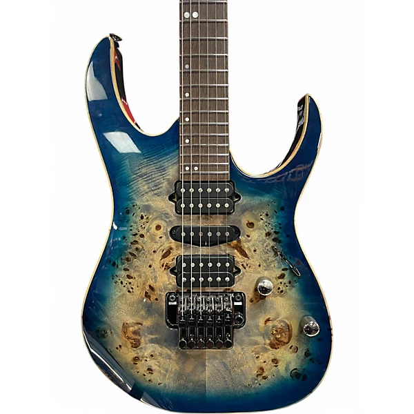 Ibanez Used Ibanez RG1070 PBZ Cerulean Blue Solid Body Electric Guitar.gc