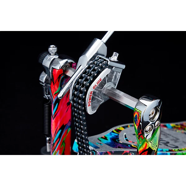 Limited Edition 50th Anniversary Iron Cobra Power Glide Psychedelic Rainbow Double Pedal