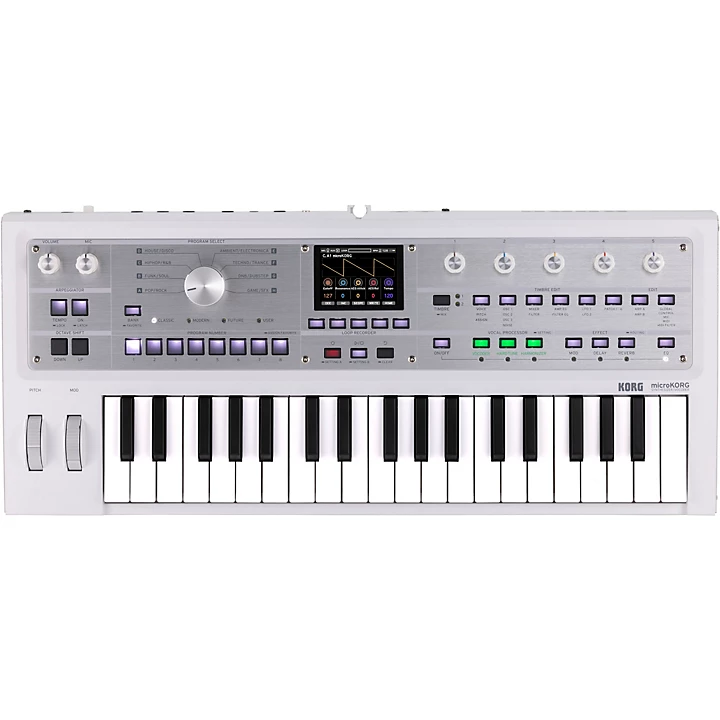 microKORG 2 Keyboard Synthesizer Vocoder Limited Edition White